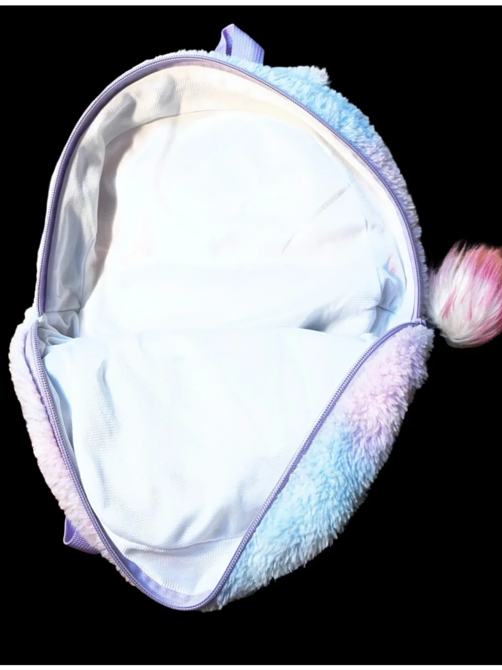 Plush Unicorn Backpack in Pastel Rainbow